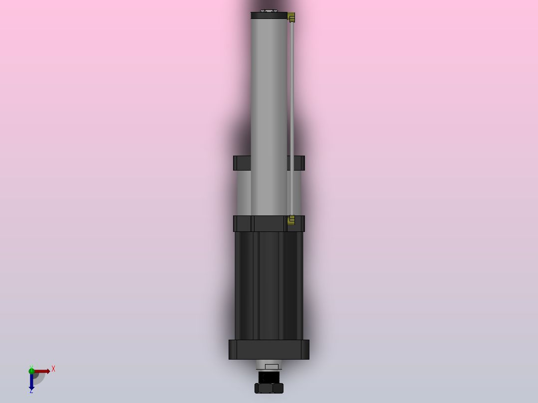 MPT-30T系列标准型[MPT-150-200-5-30T-M1-S1-0°]可调型气压增压缸俯视图