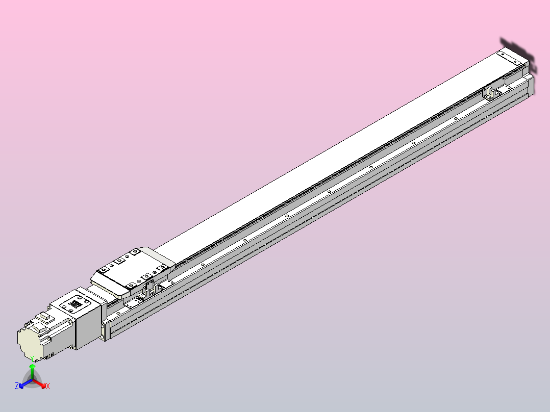 滚珠丝杠直线轴内置导轨TPA-GCR-80-1610C-L800-M-M40-N3主视图