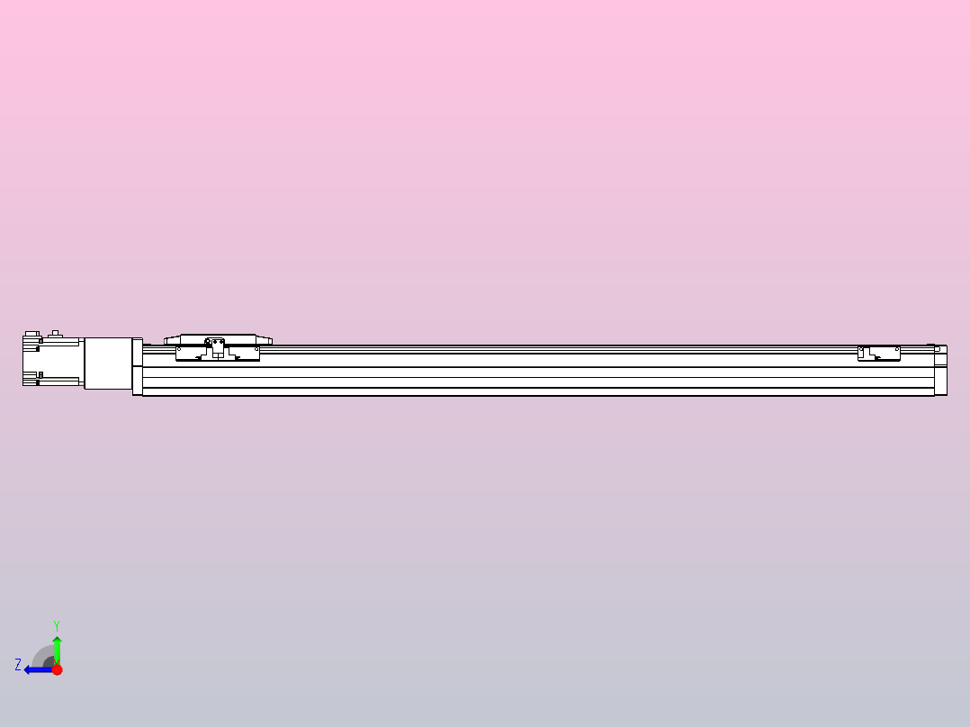 滚珠丝杠直线轴内置导轨TPA-GCR-80-1610C-L800-M-M40-N3右视图