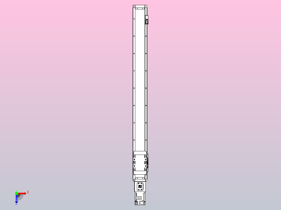 滚珠丝杠直线轴内置导轨TPA-GCR-80-1610C-L800-M-M40-N3俯视图