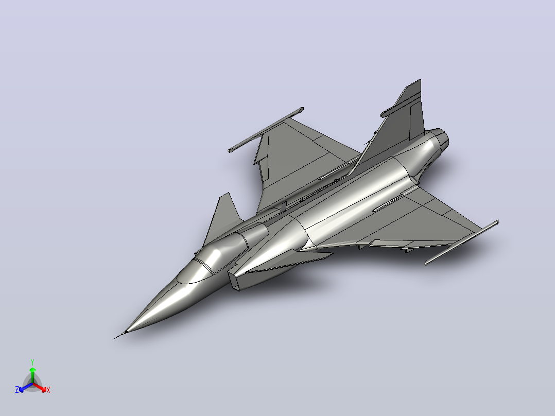 鹰狮飞机造型主视图