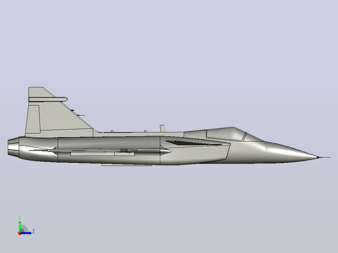 鹰狮飞机造型左视图