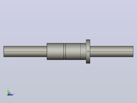 FFZD8020-4滚珠丝杆3D模型左视缩略图