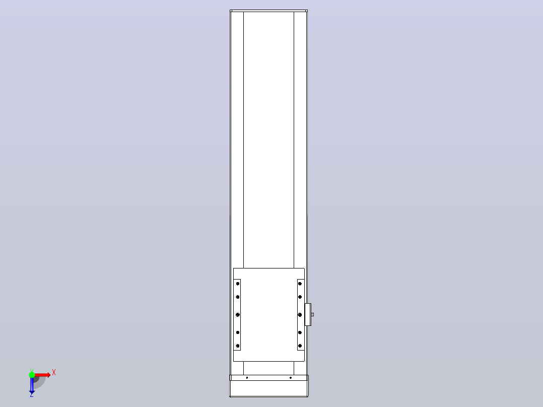 滚珠丝杠直线轴带导轨全封闭TPA-HCR-175D-2510C-L550-MP-Y-P75-N3俯视图