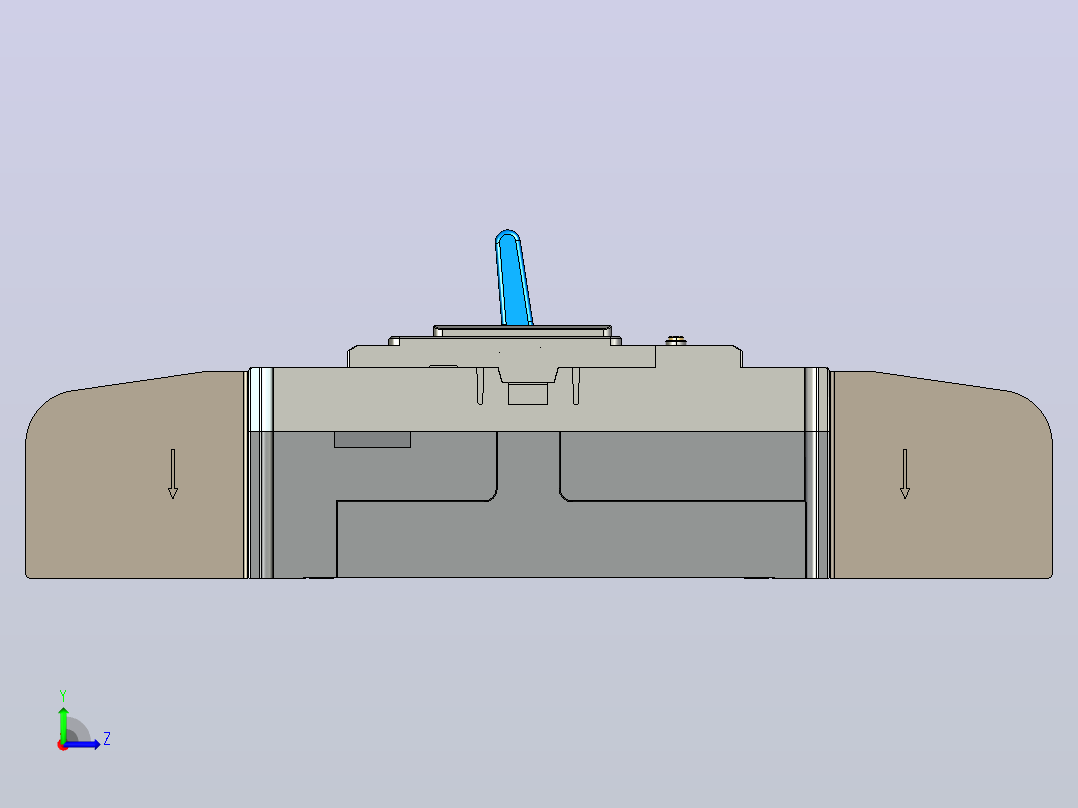 NM5LE-400 3P剩余电流动作断路器三维模型202401左视图