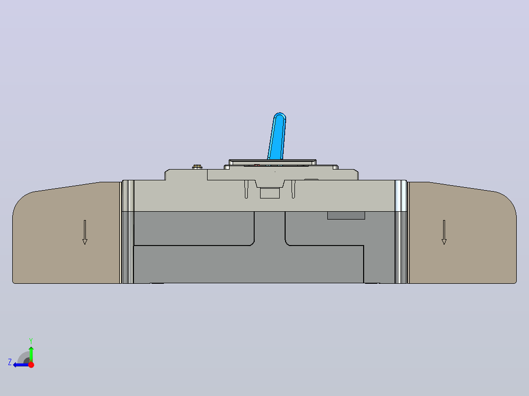 NM5LE-400 3P剩余电流动作断路器三维模型202401右视图