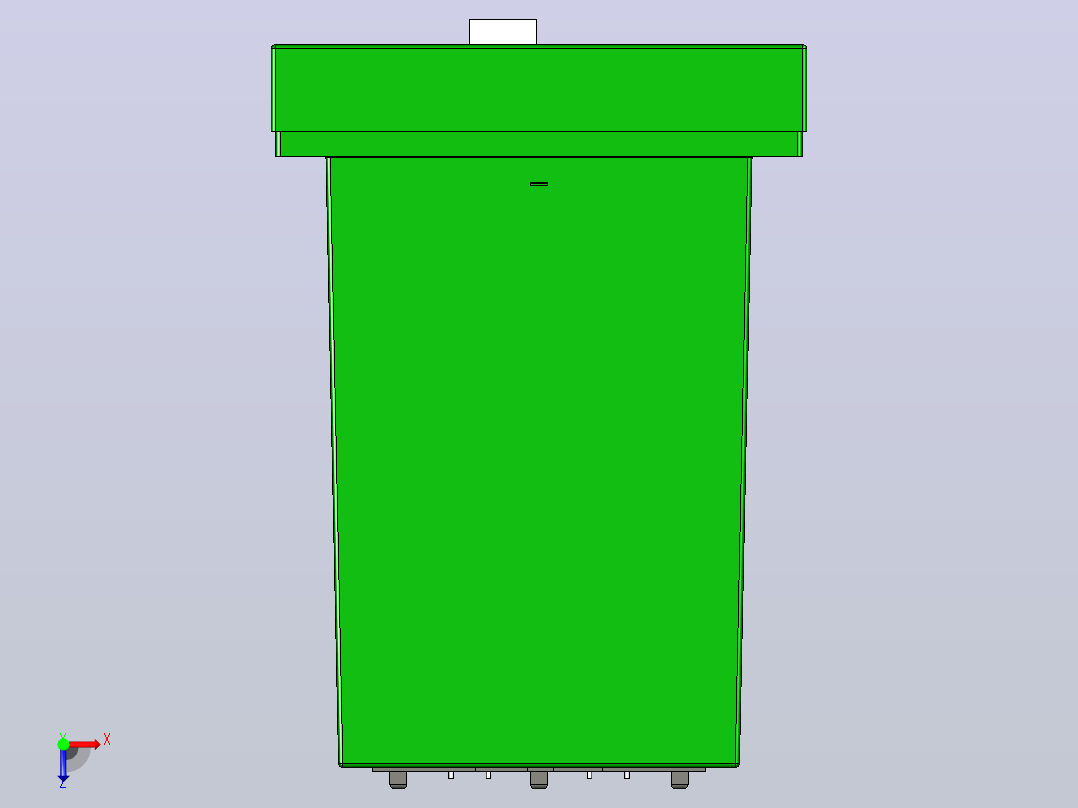 垃圾箱 垃圾处理设备smart-dustbin-automated-plastic-body-模型格式为 catia俯视图