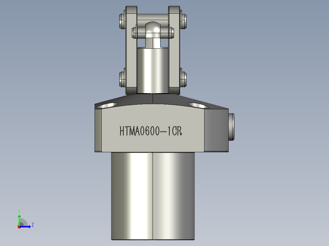 HTMA0600-1CR油压单动杠杆式夹紧器左视图