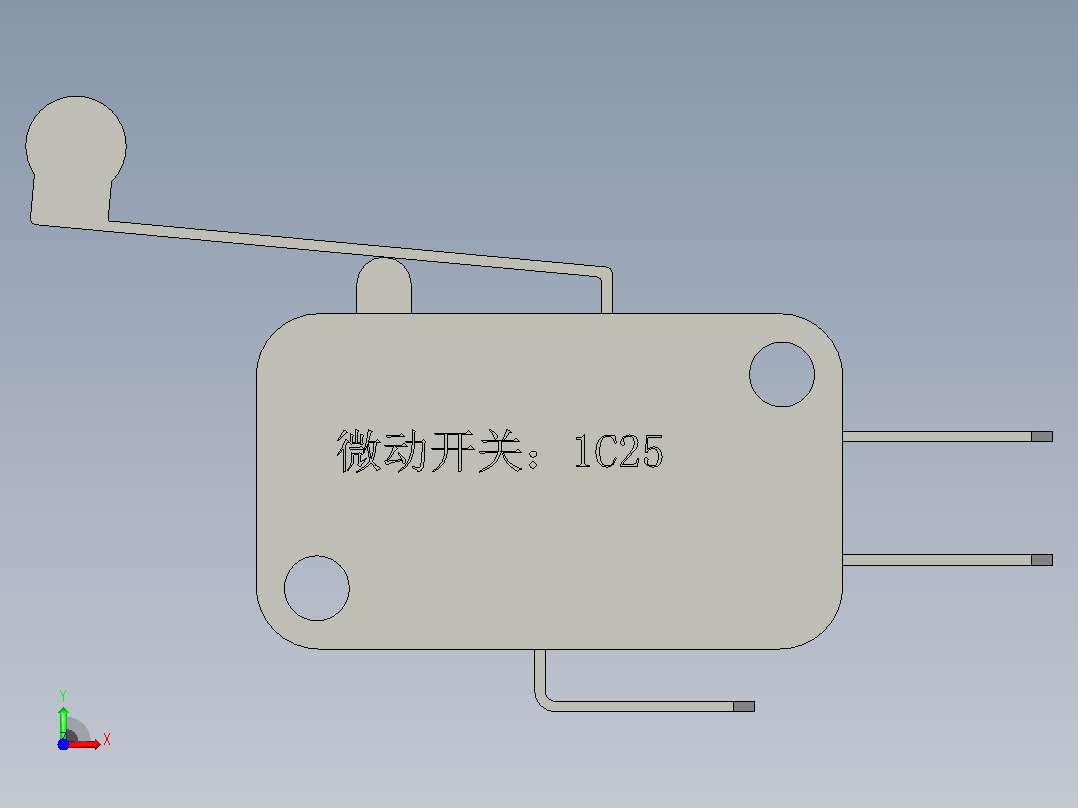 微动开关-1C25前视图