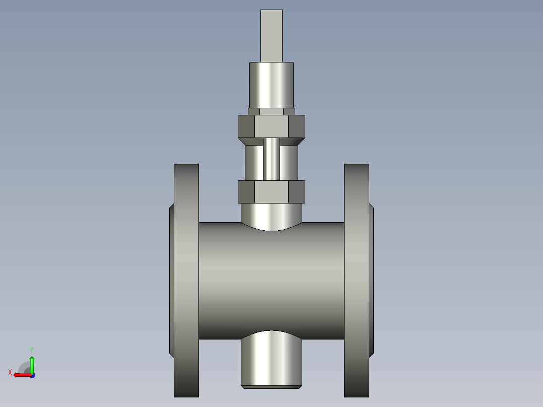 X43W-1.0C二通铸钢旋塞阀[50]后视图