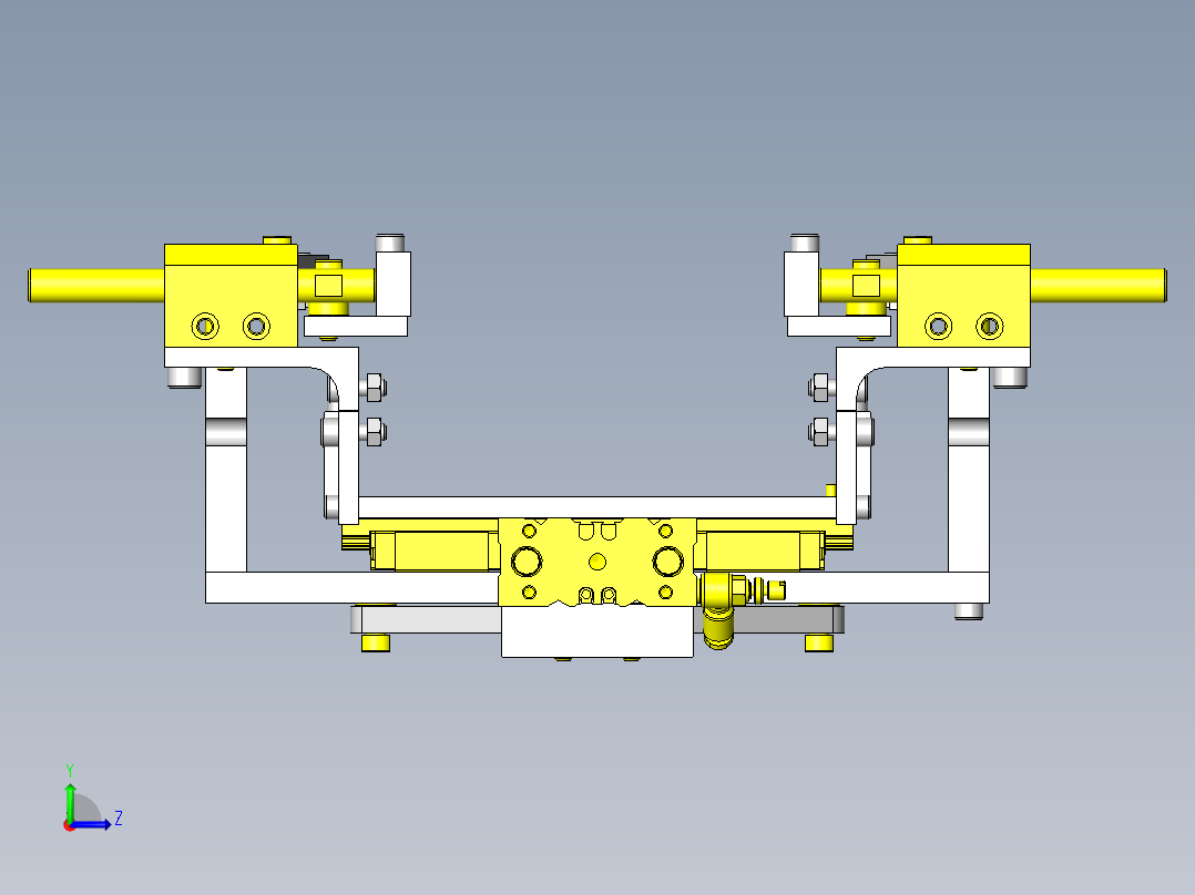 缩放仪式定心机构左视图