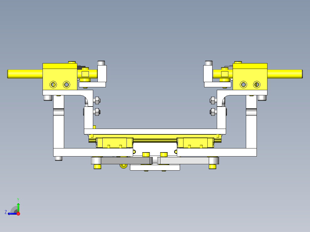 缩放仪式定心机构右视图