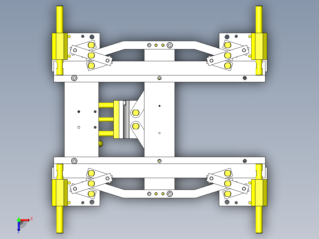 缩放仪式定心机构俯视图