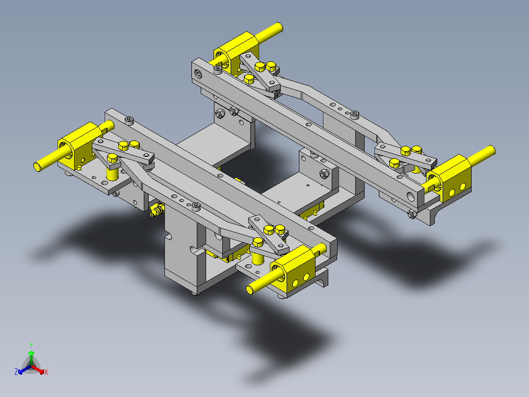 缩放仪式定心机构正等轴测图