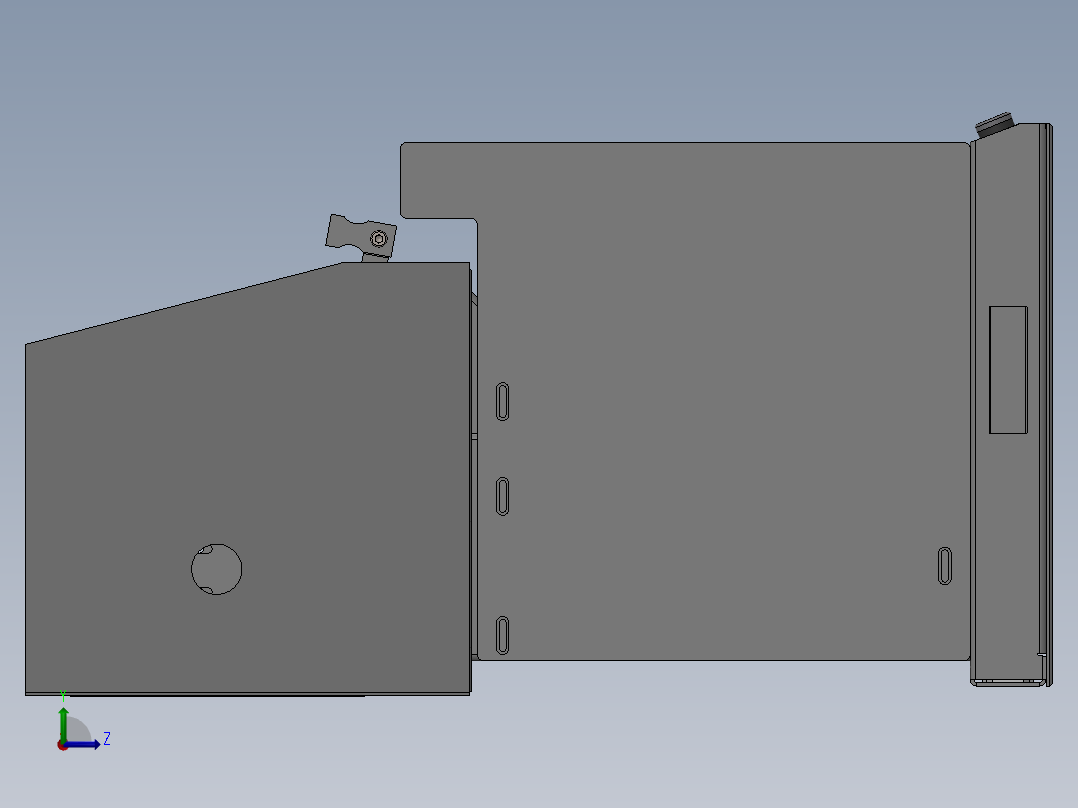 测试电路板用的双针床设备（含工程图sw17可编辑+cad）左视图