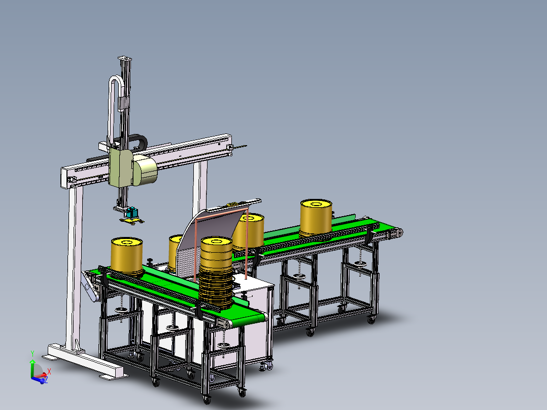 坐标机械手图纸自动上下料3d图纸