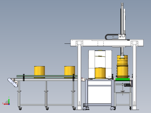 坐标机械手图纸自动上下料3d图纸后视缩略图