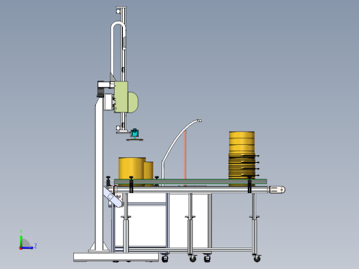 坐标机械手图纸自动上下料3d图纸左视缩略图