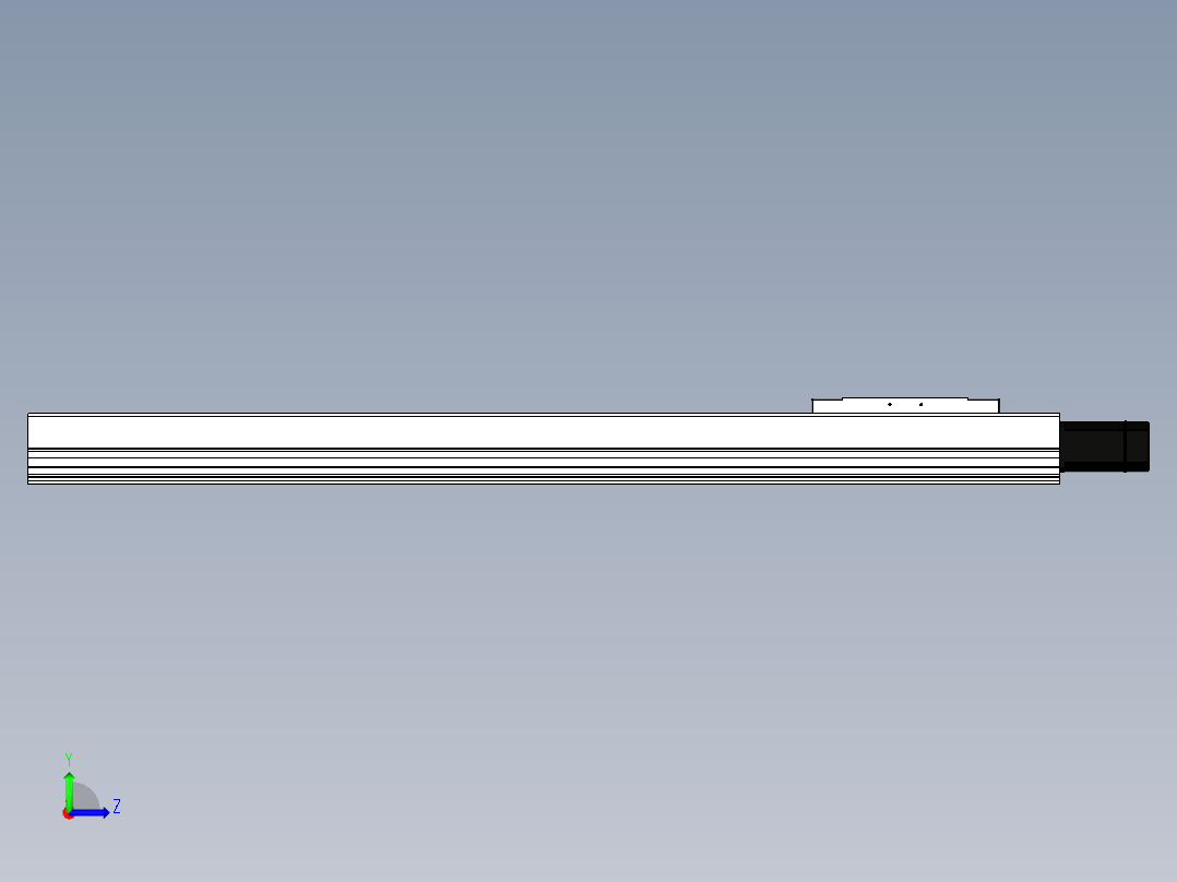 Toyo东佑达直线模组-ECH22-L25-1200-BC-M75-C4左视图