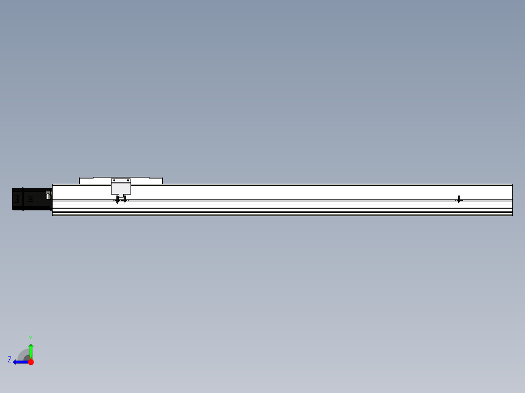 Toyo东佑达直线模组-ECH22-L25-1200-BC-M75-C4右视图