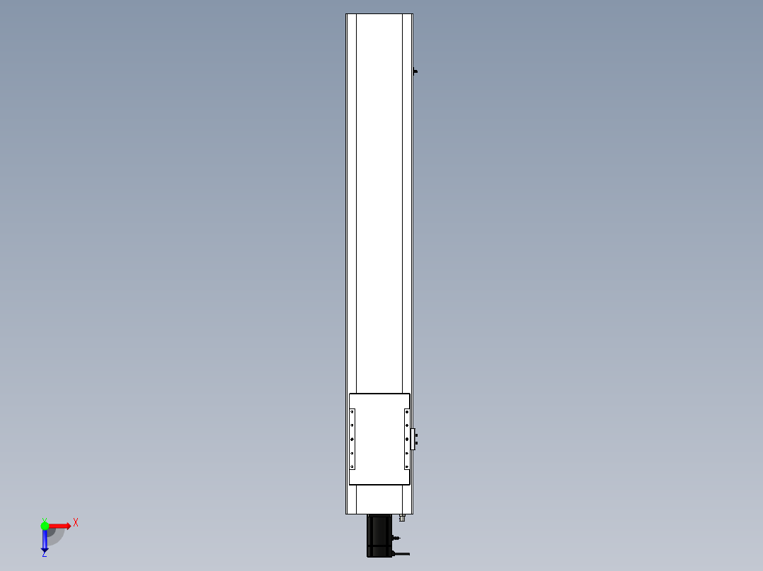 Toyo东佑达直线模组-ECH22-L25-1200-BC-M75-C4俯视图