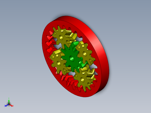 鱼骨行星齿轮机构模型3D图 多种格式