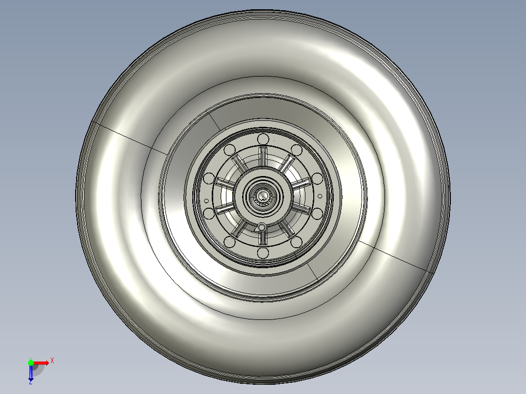 MOYEU TAMBOUR ABS轮胎俯视图
