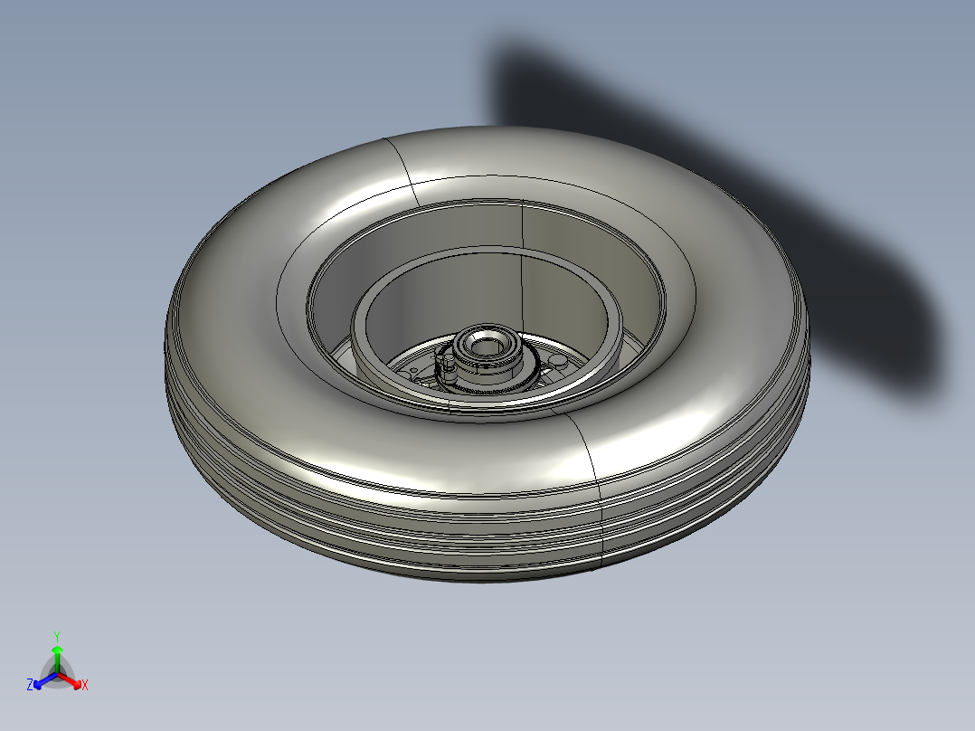 MOYEU TAMBOUR ABS轮胎正等轴测图