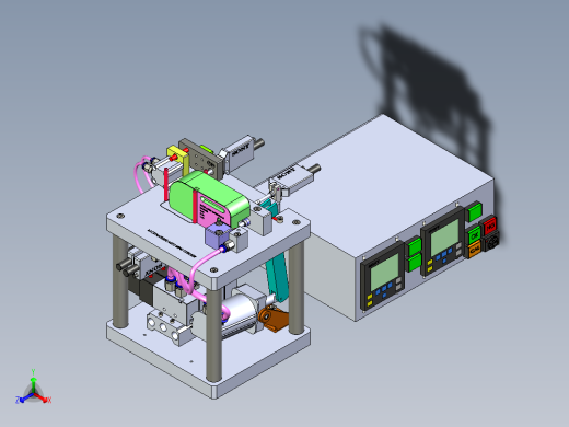 弯曲件自动检测设备模型3D图纸 x_t格式