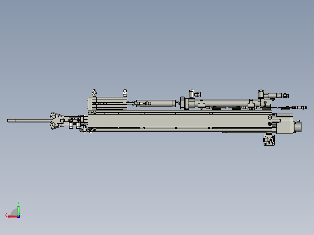 摆臂式吹钉加吸钉拧紧模组后视图