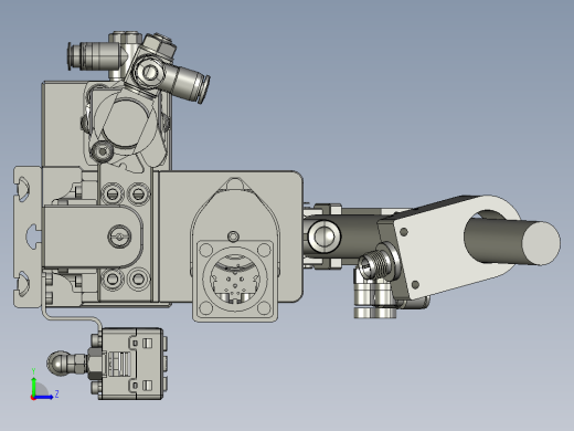 摆臂式吹钉加吸钉拧紧模组左视缩略图