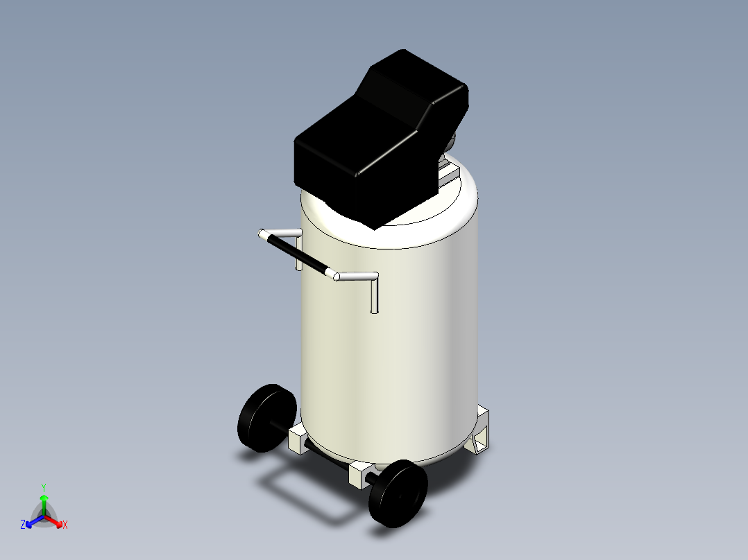 立式空气压缩机--stp正等轴测图