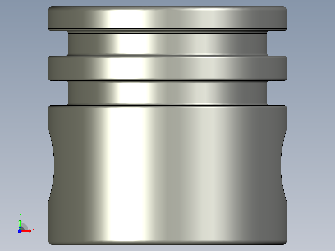 气缸电机-2851 Old Dark Grey Technic Engine Piston Round前视图