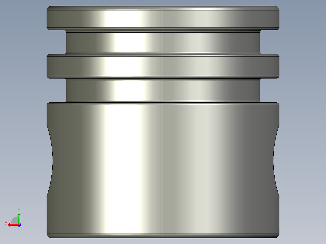 气缸电机-2851 Old Dark Grey Technic Engine Piston Round后视图