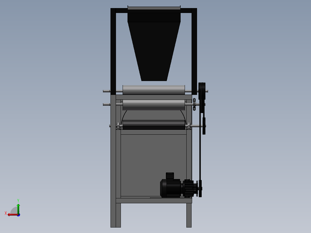 垃圾分拣机后视图