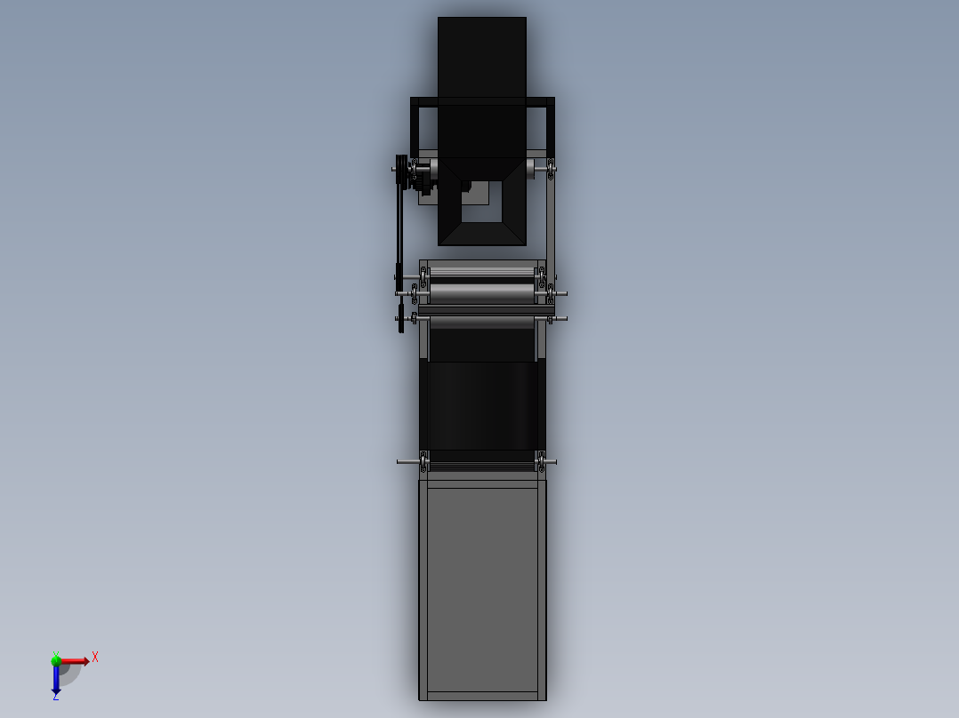 垃圾分拣机俯视图