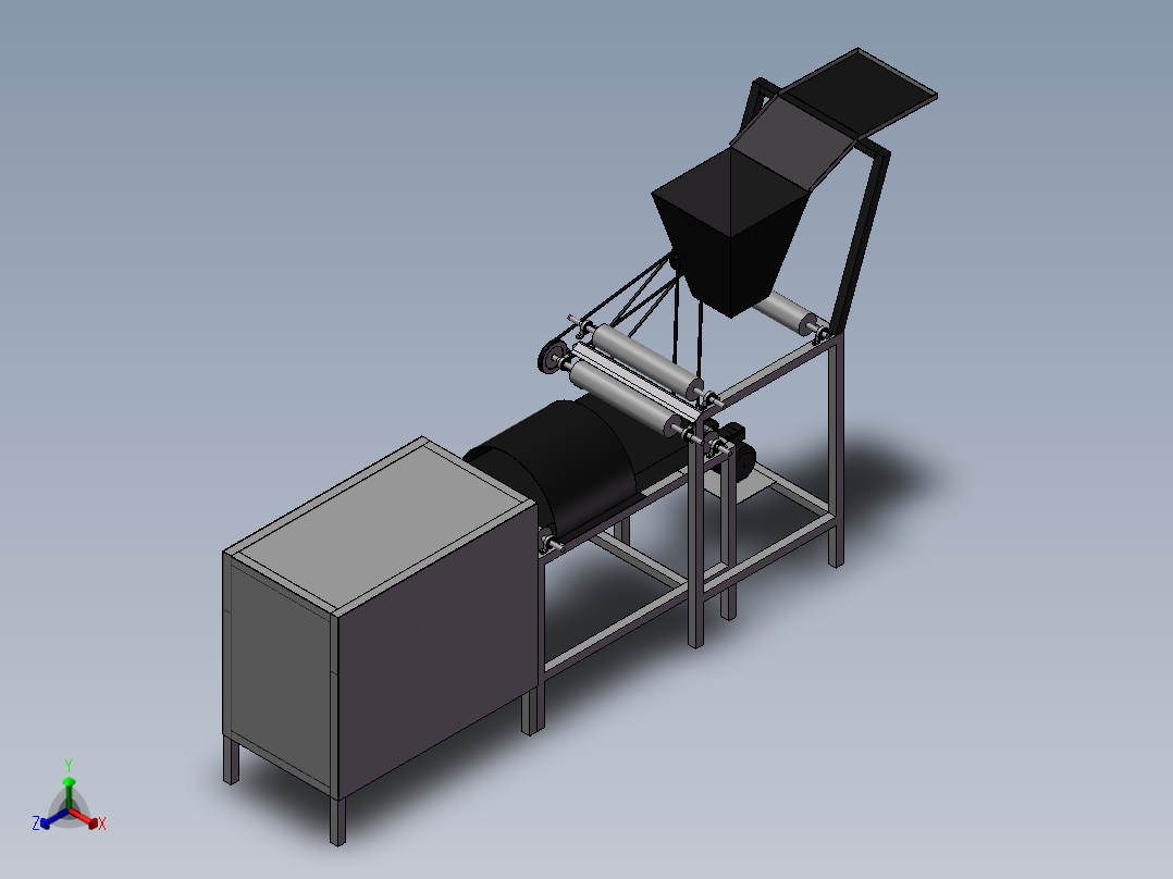 垃圾分拣机正等轴测图