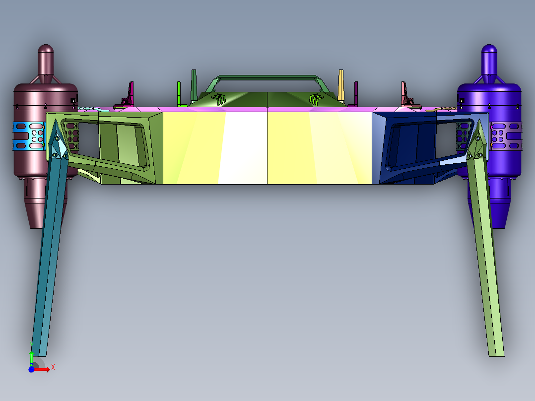 重力喷气式套装前视图