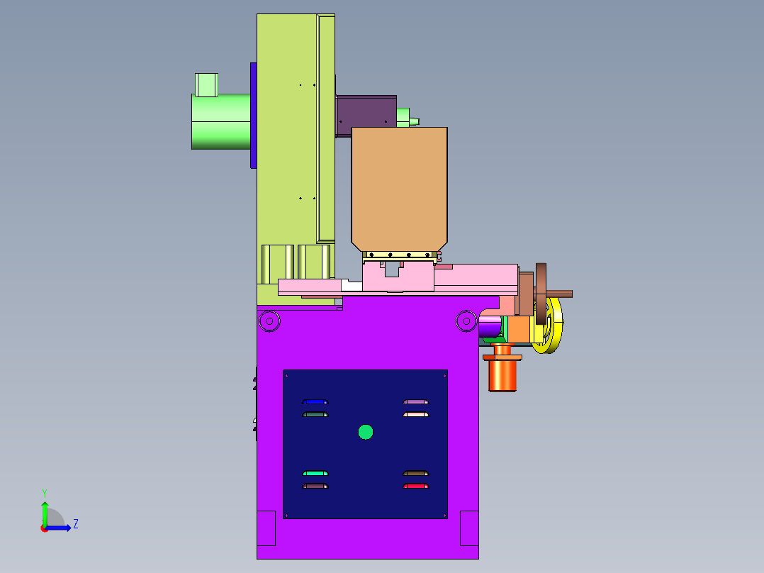 经济型手动平面磨床左视图