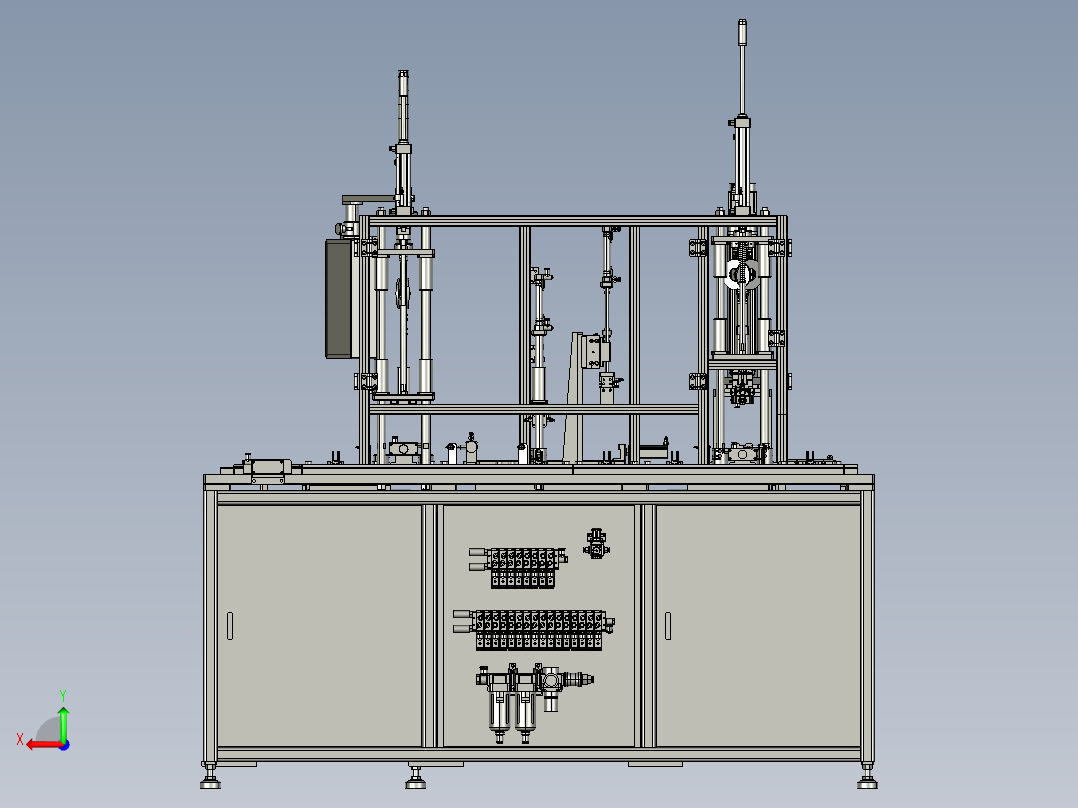 伺服电机螺丝机后视图
