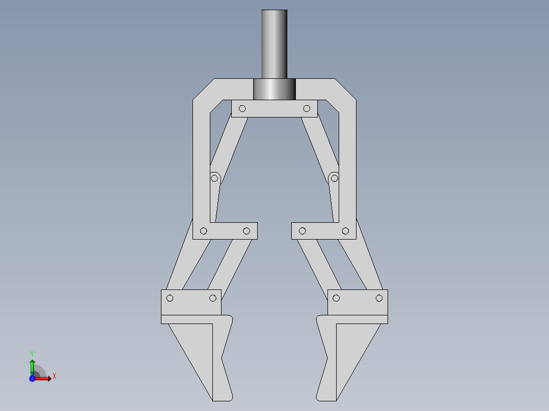 连杆夹持机构（含仿真）454155前视图