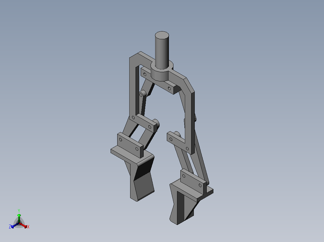 连杆夹持机构（含仿真）454155正等轴测图