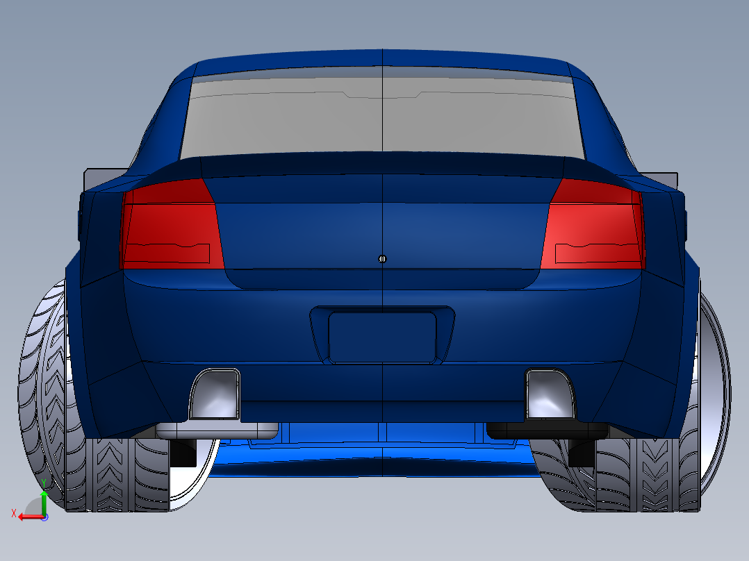 018-道奇charger后视图