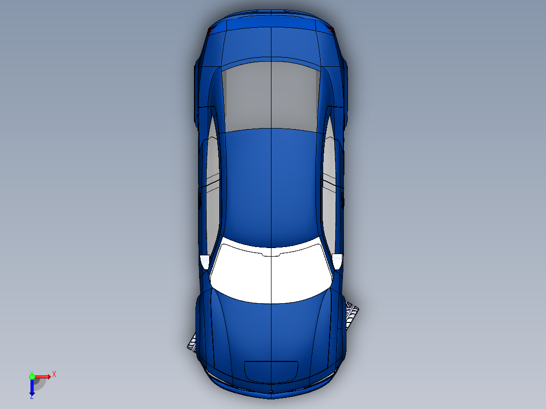 018-道奇charger俯视图