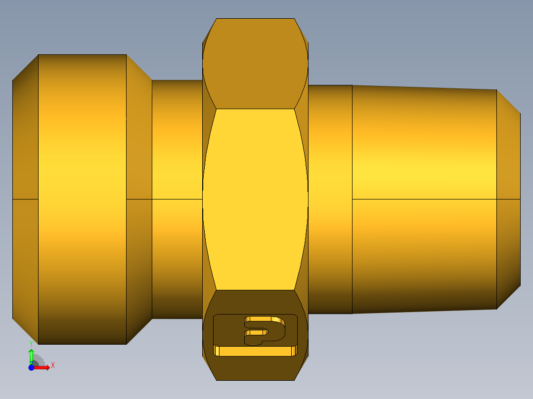 倒齿式工业管接头Ball-End Joint Adapter to Male Pipe 127HB-4-2前视图