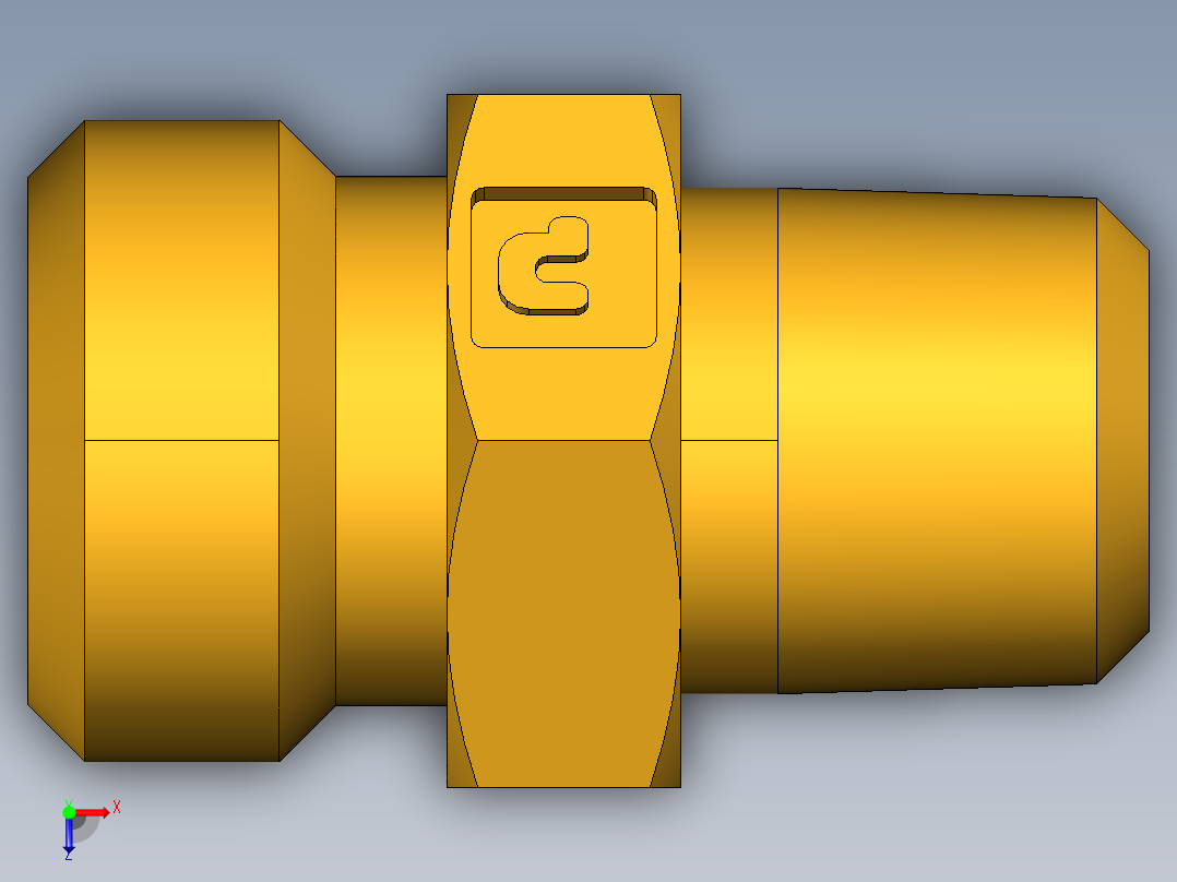 倒齿式工业管接头Ball-End Joint Adapter to Male Pipe 127HB-4-2俯视图