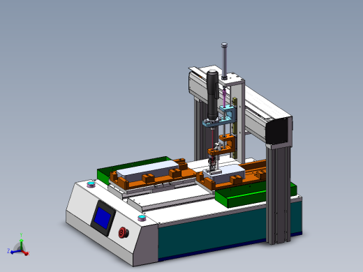 桌面式锁螺丝机（sw22可编辑+工程图）