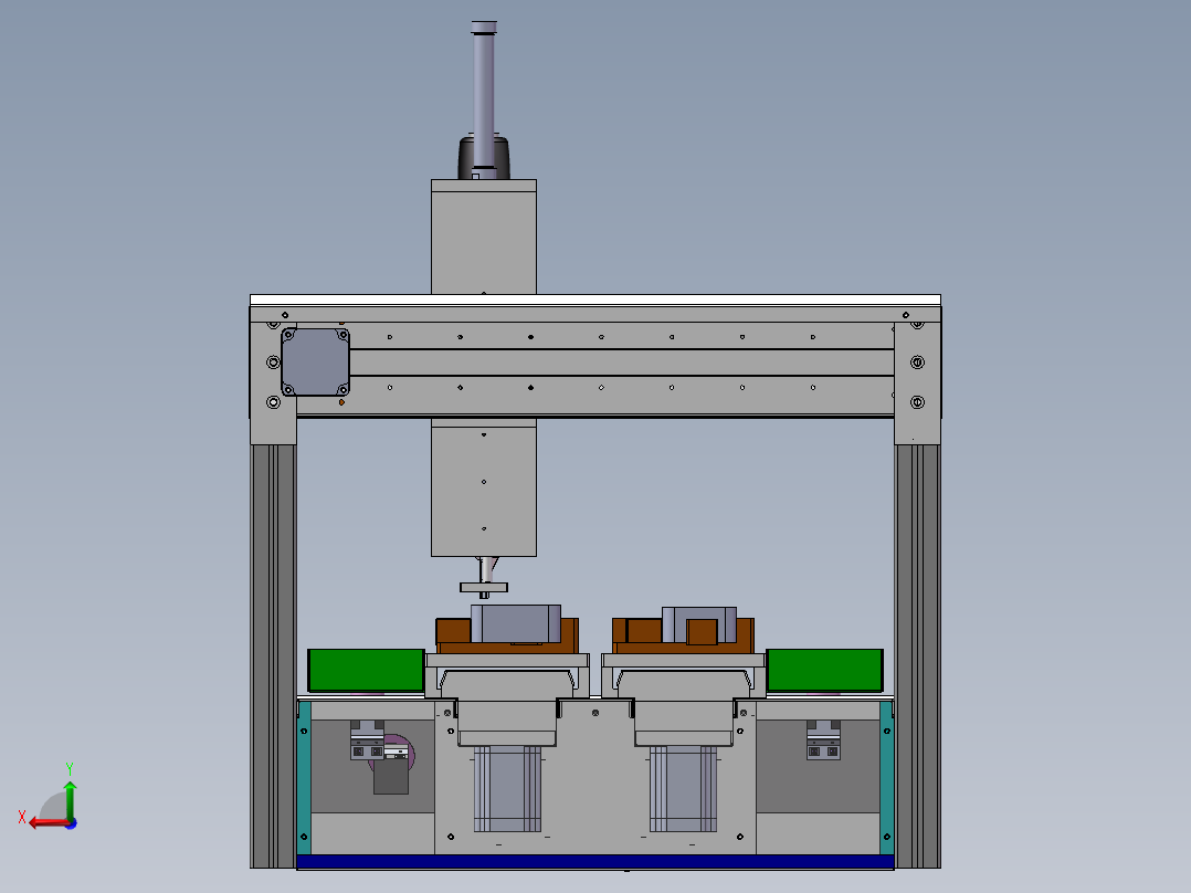 桌面式锁螺丝机（sw22可编辑+工程图）后视图