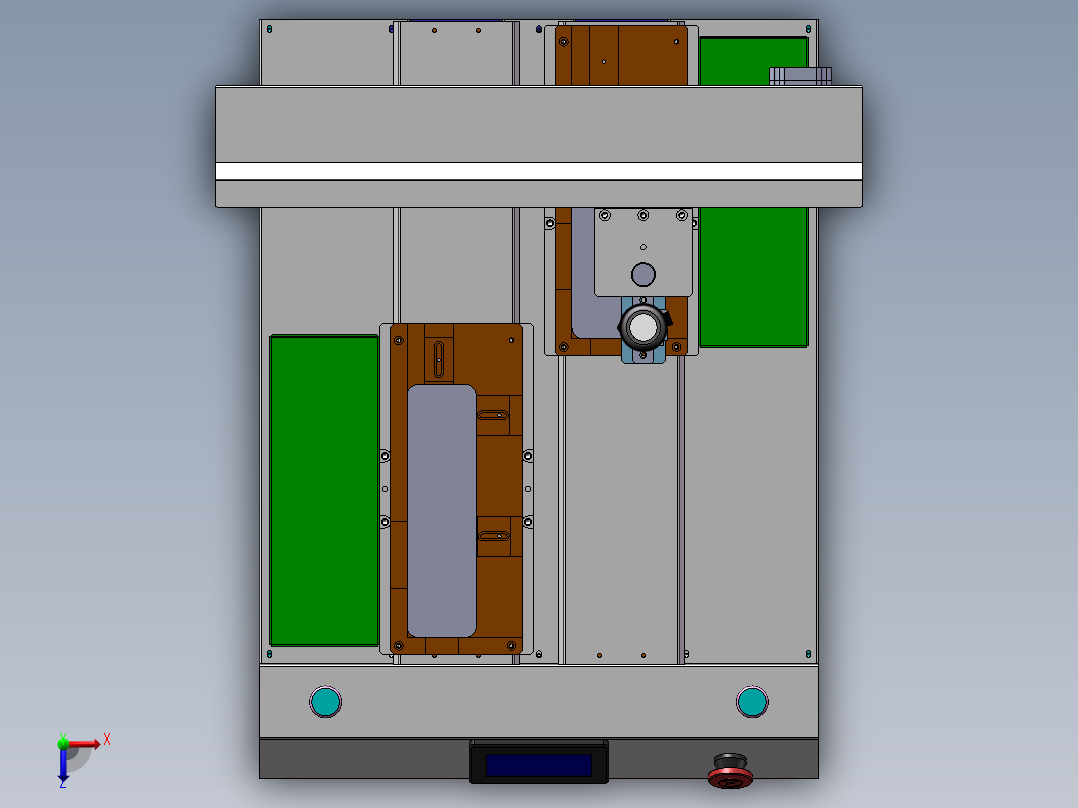 桌面式锁螺丝机（sw22可编辑+工程图）俯视图