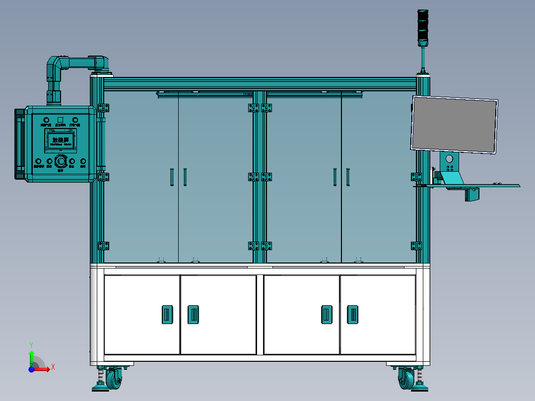 分体式机架sw18可编辑前视图